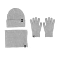 Miniatyrbilde 8 av 11: Varm Ullhatt Skjerf Hansker Tredelt Sett Vindtett Strikket Hatt Tredelt Sett Purplish red three-piece set