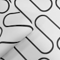 Miniatyrbillede 2 af 5: Linear Curve Tapet Sort/Hvid Black/White