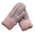 Pikkukuva 4 / 10: Talvi Naisten Lämpimät Plus Velvet Sisällä Ranne Paksunna Twist Neulotut Lapaset Täysi Sormi Pyöräily Villakäsineet Pehmeät Söpöt Ihastuttavat beige yellow One Size
