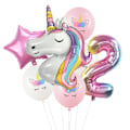 Miniatyrbilde 1 av 11: Regnbue Enhjørning Bursdagsfest Dekorasjon Engangsservise Sett Enhjørning Ballong Jente Baby Shower Barn Bursdagsfest Utstyr number2 set