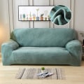 Miniatyrbild 10 av 11: Plysch Sofföverdrag Stretch Enfärgat Tjockt Överdrag Sofföverdrag för Vardagsrum Husdjur Stolsöverdrag Dynöverdrag Soffhandduk 1 st Coffee 3-seater 190-230cm