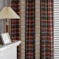 Miniatyrbilde 3 av 6: Boho blendingsgardiner for stue soverom røde ruter pledd bondegård jul kjøkken luksus vindusgardin hjemmedekorasjon Red W150xH280cm
