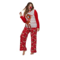 Miniatyrbild 4 av 4: Julpyjamas Matchande Familjepyjamas Rött Set Män&Kvinnor&Barn&Baby Långärmad Pyjamas Sovkläder Nattkläder 6-9M