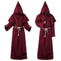 Pikkukuva 4 / 11: Keskiaikainen Halloween Kristillinen Munkki Pappi Kaapu Noita Velho Viitta Juhlat Kuolema Kummitus Vampyyri Paholainen Demoni Cosplay Puku Aikuisille Blue M