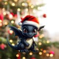 Miniatyrbild 6 av 11: Jul Akryl Drake Baby Ägg Ornament Jul Hängande Julgransprydnad Juldekorationer 2024 K One Size