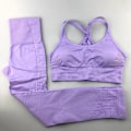 Miniatyrbild 3 av 9: Yoga Set Dam Träningskläder Sportkläder Leggings Vadderad Push-up BH red M