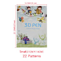 Pikkukuva 2 / 6: 3D-tulostuskynän piirustuskirja, uudelleenkäytettävä, värikäs, 22/40 kuviota, paksu paperi, kirkas levy, maalausmalli 3D-kynälle, lasten lahjat Large (40 patterns)