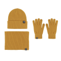 Miniatyrbilde 10 av 11: Varm Ullhatt Skjerf Hansker Tredelt Sett Vindtett Strikket Hatt Tredelt Sett Purplish red three-piece set