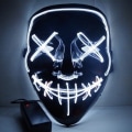Miniatyrbilde 1 av 11: Halloween Maske Lysende Hacker Purge Maske Skummel LED Maske for Cosplay Kostymer Festival Karneval Party Gaver til Barn Menn Kvinner overseas Yellow