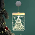 Miniatyrbild 1 av 5: Julbelysning 3D Hängande Lampor Rumsdekoration Modellering Sovrum Jul Fönsterdekoration Snögubbe Snöflinga Rektangel Default Title