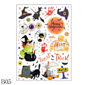 Miniatyrbilde 10 av 11: Avtakbare Halloween Veggklistremerker Skrekk Grim Reaper Heks Gresskar Vindusklistremerker For Halloweenfest Hjem Bar Gulv Veggdekor A05-1set