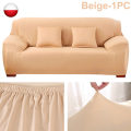 Miniatyrbild 8 av 11: Elastiskt sofföverdrag för vardagsrum Enfärgat sofföverdrag Stretch Sofföverdrag Hörn 1/2/3/4 Sits L-formad Soffa Behöver Köpa 2st Camel--1PC 2 seat 145-185cm