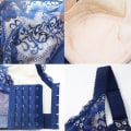 Miniatyrbillede 4 af 4: Store BH'er til Kvinder Sexet Blonde BH Push Up Bøjle Undertøj Blue 48E
