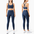 Miniatyrbilde 9 av 11: Yoga Sett Leggings og Topper Trenings Sportsklær Gymklær For Kvinner 2pcs set3 M