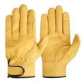 Miniatyrbillede 3 af 7: Arbejdshandsker fåreskind læder arbejdere svejse sikkerhedsbeskyttelse have sport motorcykel chauffør slidstærke handsker Palm protection WH XL