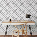 Miniatyrbillede 4 af 5: Linear Curve Tapet Sort/Hvid Black/White