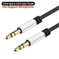Miniatyrbillede 7 af 9: 3,5 mm Jack Han til Han Audio Aux Kabel Til Samsung Xiaomi 3,5 mm Jack Audio Kabel Jack Til Bil Hovedtelefon Højttaler Ledningsadapter Black-support mic 0.5m-