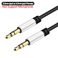 Pikkukuva 1 / 9: 3,5 mm:n liitin uros-uros audiokaapeli Samsung Xiaomi 3,5 mm:n liitin audiokaapeli liitin auton kuulokkeiden kaiutinjohtoadapterille Silver-NotSupportMic 3m-