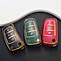Miniatyrbillede 2 af 7: TPU Bil Nøgle Etui Cover Nøgle Skaller Til A1 A3 8P 8L A4 A5 B6 B7 A6 A7 C5 C6 4F Q3 Q5 Q7 TT S3 S4 S6 RS Holder Tilbehør Dark Green
