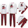 Pikkukuva 1 / 4: Joulu Pyjamat Yhteensopivat Perhe Pyjamat Syksy ja Talvi Uusi Toivelahja Painettu Ruudullinen Kotiasu Pyjamat Vanhempi-Lapsi Puku White 爸爸4XL