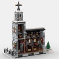 Pikkukuva 4 / 11: BuildMOC Keskiaikainen arkkitehtuuri Talvikirkko Rakennuspalikat Joulu Kirkko Talo Palikat Lelut Lapsille Syntymäpäivälahjat 192PCS