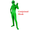 Miniatyrbillede 5 af 6: Unisex Børn Voksen ET Alien Cosplay Kostume Zentai Bodysuit Dragter Jumpsuits Halloween Rekvisit Removable Mask XXL