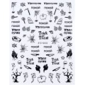 Miniatyrbild 6 av 11: 1 st Spindelvävs Nagelstickers 3D Spöke Dödskalle Pumpa Transfer Folie Transfer DIY Manikyr Slider Nagelkonst Dekoration TRSTZG032-040 STZG035 Black