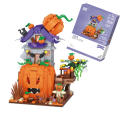 Miniatyrbild 10 av 10: LOZ Kreativ MINI Halloween Stuga Hus Byggkloss MOC Pumpavagn Glad Halloween Dekoration Klossar Pojkar Barn Leksaker Gåvor Model A with box