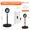Miniatyrbillede 3 af 4: Regnbue Solnedgang Lampe Projektor Natlys Solnedgang Projektion LED Skrivebordslampe til Soveværelsesatmosfære Regnbue Lampe Dekorationslys Default Title