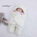 Miniatyrbild 6 av 11: Mjuka nyfödda babyfiltar Baby Sovsäck Kuvert För Nyfödd Sovpåse Bomull tjockare Kokong för baby 0-9 Månader red-Fleece 9M