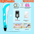 Miniatyrbillede 9 af 11: 3D Pen til Børn 3D Tegne- og Printpen med LCD-Skærm Kompatibel med PLA Filament Legetøj til Børn Jule- og Fødselsdagsgave PLA Filagment USB 50M PLA Albulm4