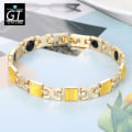 Miniatyrbillede 5 af 6: Elegant Dame Rosaguld Energi Sten Magnetisk Terapi Vægttab Armbånd Slankende Sundheds Smykker Gaver Multi