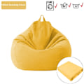 Miniatyrbild 4 av 8: Lazy BeanBag Sofföverdrag utan Fyllning Lounger Sittpuff Sittsäck Asiento Soffa Tatami Stolsöverdrag LightGray beanbag cover S