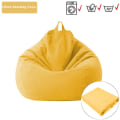 Miniatyrbillede 4 af 8: Lazy BeanBag Sofabetræk uden Fyld Lounger Sæde Sækkestol Puf Asiento Sofa Tatami Stol Betræk Blue beanbag cover M