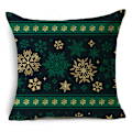 Miniatyrbild 1 av 11: Merry Xmas Prydnadskuddar Överdrag 40/45/50cm Julgran Snögubbe Ornament Bollar Kuddfodral för Soffa Vardagsrum Heminredning 45cm x 45cm 09