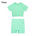 Pikkukuva 8 / 11: Jooga Kuntosetti Topit T-paita Rintaliivit Leggingsit Urheilusetti Naisille 4pcs Orange Set S