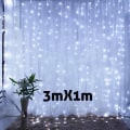 Miniatyrbillede 11 af 11: 3M Julepynt LED Fe Lysgardin Lys Guirlande Feston Juledekoration til Hjemmet Nytår 2023 Jul 2022 Navidad 3mX3m warm white LED Light