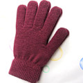 Miniatyrbild 1 av 9: 1 Par Herr Vinter Varma Stickade Handskar Flexibla Fullfingerhandskar Tjocka Ull Kashmirhandskar för Smart Phone Tablet dark red1
