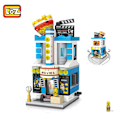 Miniatyrbillede 1 af 11: LOZ Byggeklodser Bybillede Scene Kaffebar Butik Arkitekturmodel Samlelegetøj Julegave til Børn without  box11