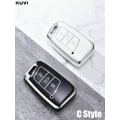 Miniatyrbild 4 av 11: TPU Bilnyckelfodral Fob För Polo Tiguan Passat B5 B6 B7 Golf MK Jetta Skoda Kodiaq Superb Octavia Seat Etc D style White