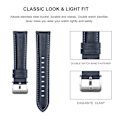Miniatyrbillede 6 af 11: 20 mm 22 mm Moderigtig Læder Urrem til Samsung Galaxy Watch Active 2 40 mm 44 mm Udskiftningsarmbånd Elegant Armlænke 4 Gray Active 2 40mm 44mm