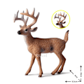 Miniatyrbilde 3 av 10: Simulering Skog Hjort Figurer Elg, Elg, Rein, Alpakka, Sika Hjort Actionfigurer Dyremodell Dekor Kaketopper Leker Toy Figures 3