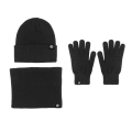 Miniatyrbilde 6 av 11: Varm Ullhatt Skjerf Hansker Tredelt Sett Vindtett Strikket Hatt Tredelt Sett Caramel three-piece set
