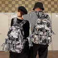 Miniatyrbild 3 av 6: Skolväska mode skolryggsäck för tonårspojkar cool vattentät lättvikts rese-ryggsäck högskola stor bokväska Grey Backpacks
