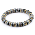 Miniatyrbillede 1 af 11: Naturlige hæmatitperlearmbånd til mænd Uden magnetisk sundhedsbeskyttelse Dame Smykker Charm Krystalsten Stretch Armbånd Bangle Violet Gold