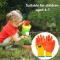 Miniatyrbillede 2 af 8: Børnehavehandsker Nitrilbelagte Småbørnshavehandsker Til Børn Små Piger Drenge Ungdom Håndarbejde Skridsikker Anti-stik Green 8-13 years 19cm