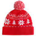 Miniatyrbilde 1 av 4: Strikket Jacquard Julehatt Pelskant Nyttårsgave Vinter Termisk Hodeplagg Lue Classic Christmas style Average size