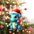 Miniatyrbild 11 av 11: Jul Akryl Drake Baby Ägg Ornament Jul Hängande Julgransprydnad Juldekorationer 2024 A One Size