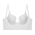 Miniatyrbillede 3 af 4: Push Up BH Rygløs Dame BH Lav Udskæring Sexet Plunge BH Åben Ryg Bryllupsundertøj Usynlig Sømløs Dyb U Lingeri Khaki 80D