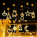 Miniatyrbilde 4 av 11: LED Juledekorasjonslys Vindus-sugekopp Lys Klokke Juletre Elg Julearrangement Feststemningslys Angel
